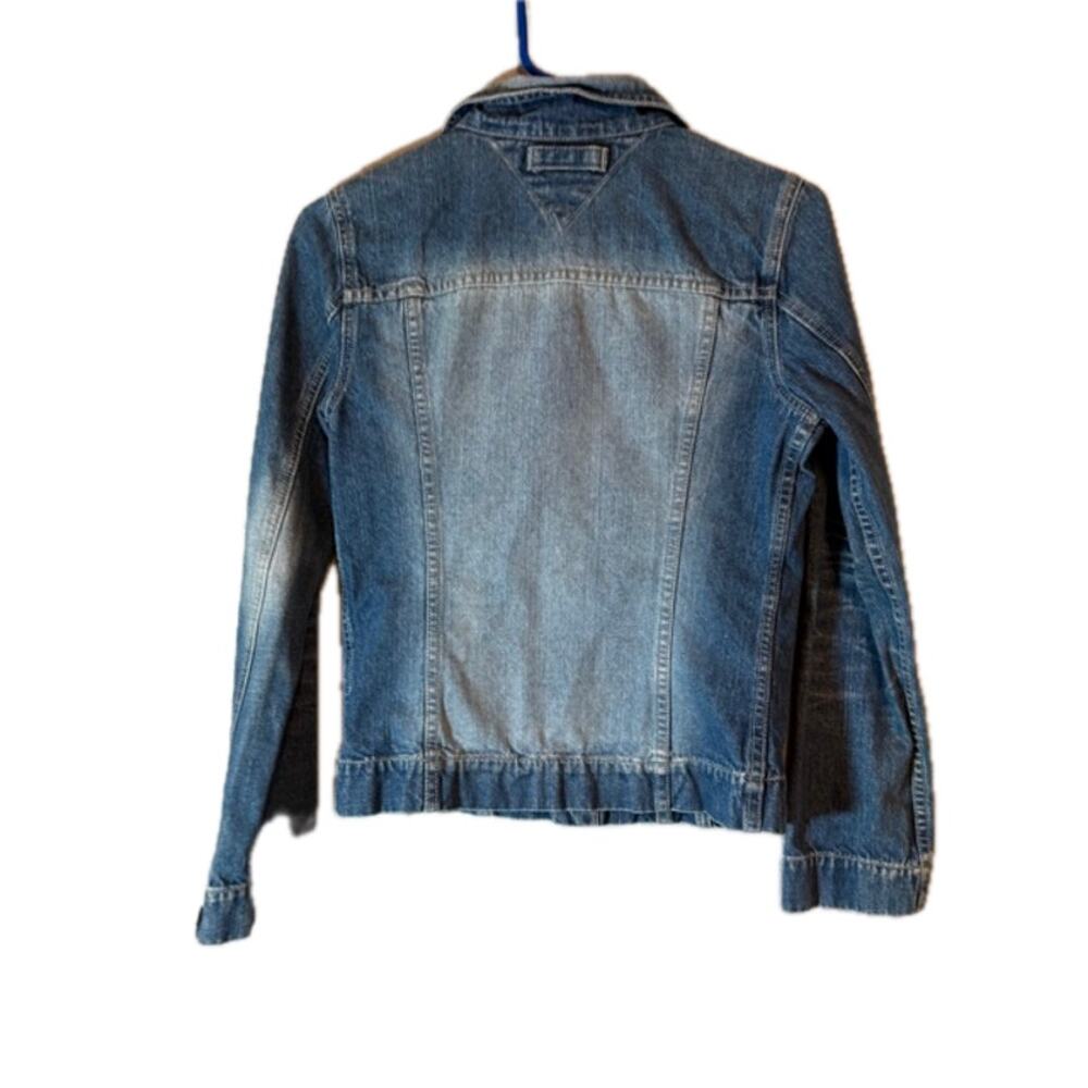 Tommy Jeans Small Vintage Light Wash Denim Jacket Button Up Faded Look - Picture 2 of 7